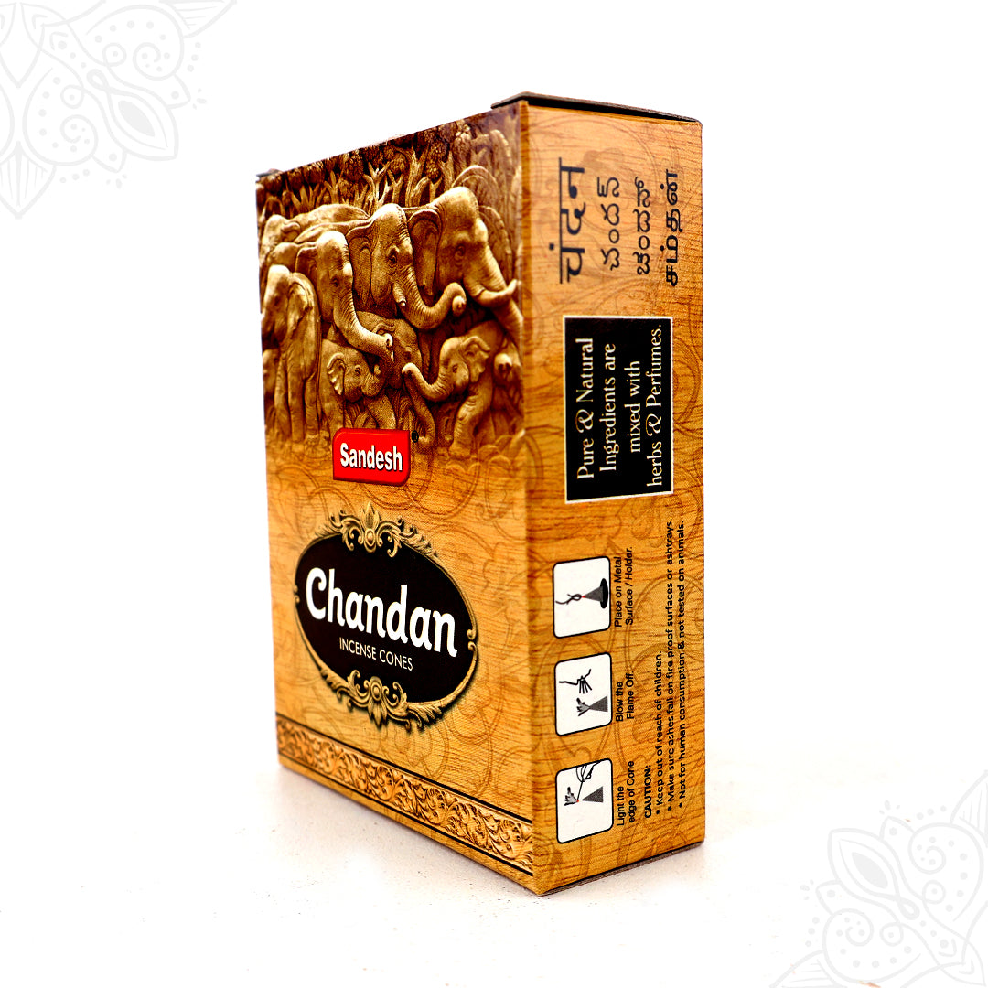 Sandesh Chandan Sambrani Cones for Sandalwood Fragrance