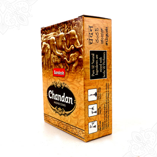 Sandesh Chandan Sambrani Cones for Sandalwood Fragrance