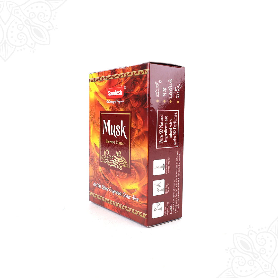 Sandesh Musk Sambrani Cones for Spiritual Ambience