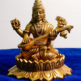 Saraswathi in lotus 5.5"