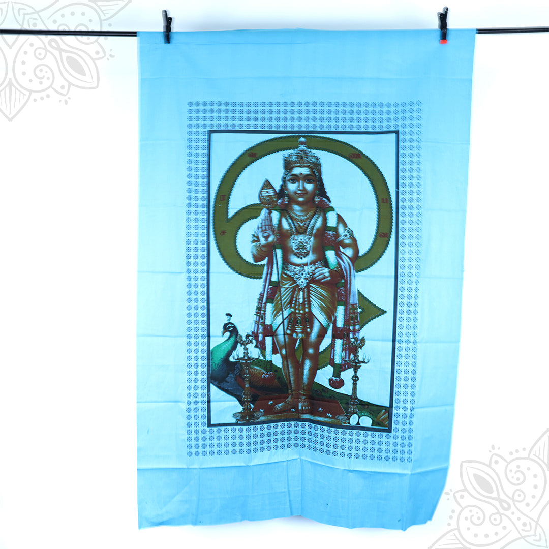 Screen Cloth Murugar for Temple Backdrop