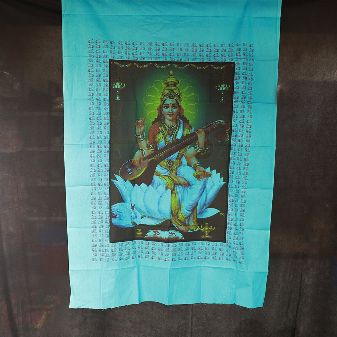 Screen Cloth Saraswathi for Puja Mandapam Decoration