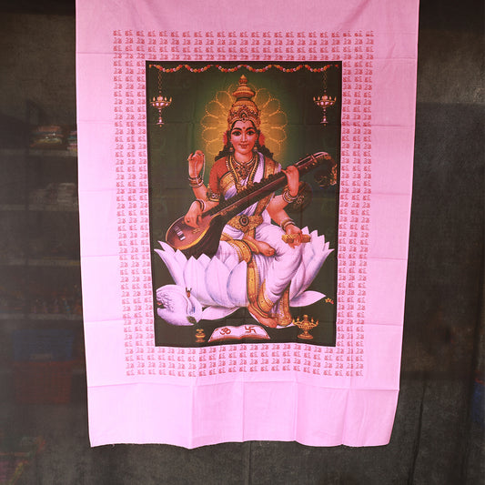 Screen Cloth Saraswathi for Puja Mandapam Decoration