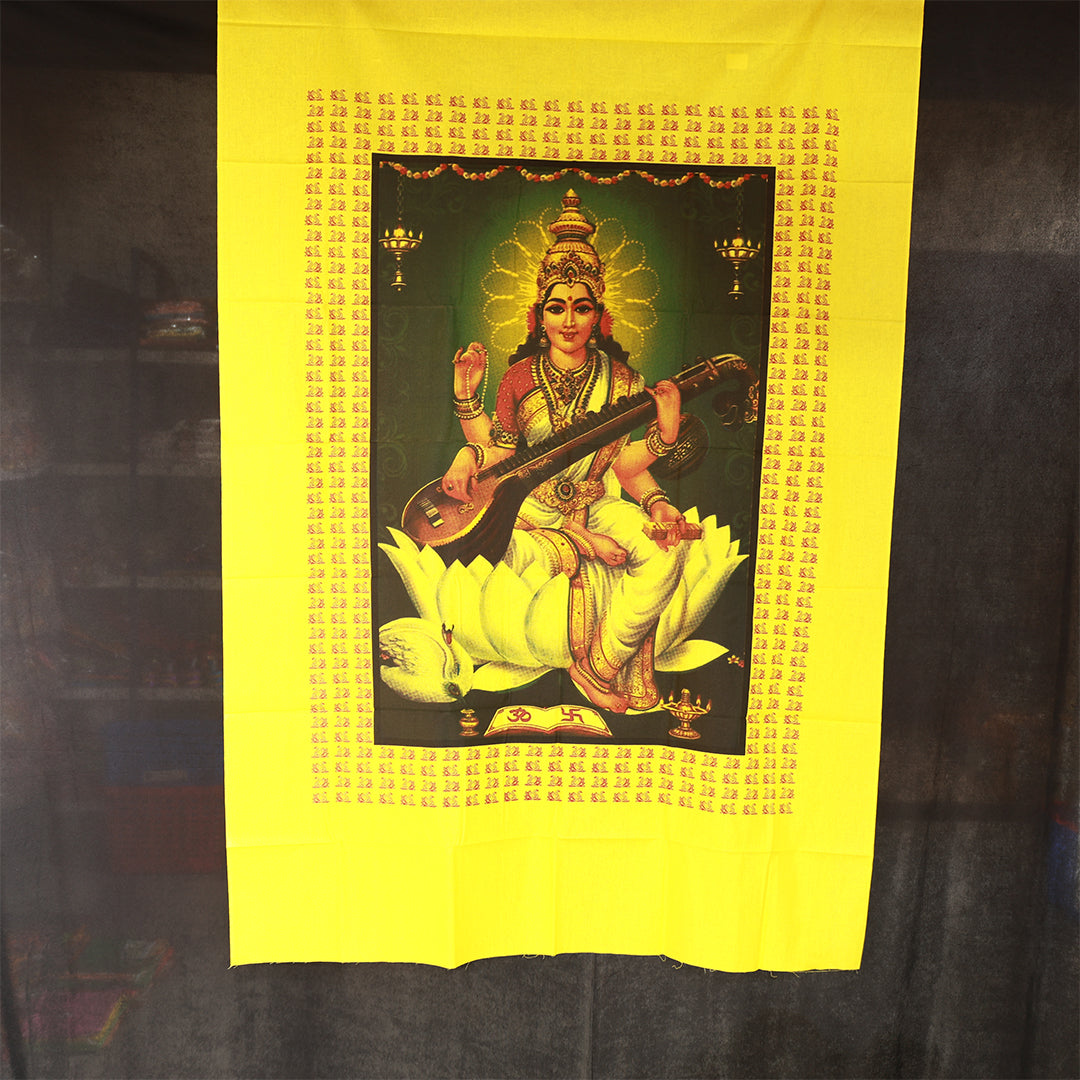 Screen Cloth Saraswathi for Puja Mandapam Decoration