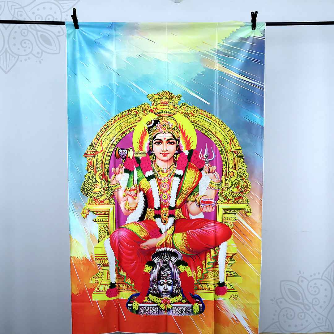 Screen Cloth Mariyamman Printed 6*4 for Temple Festival Decorations