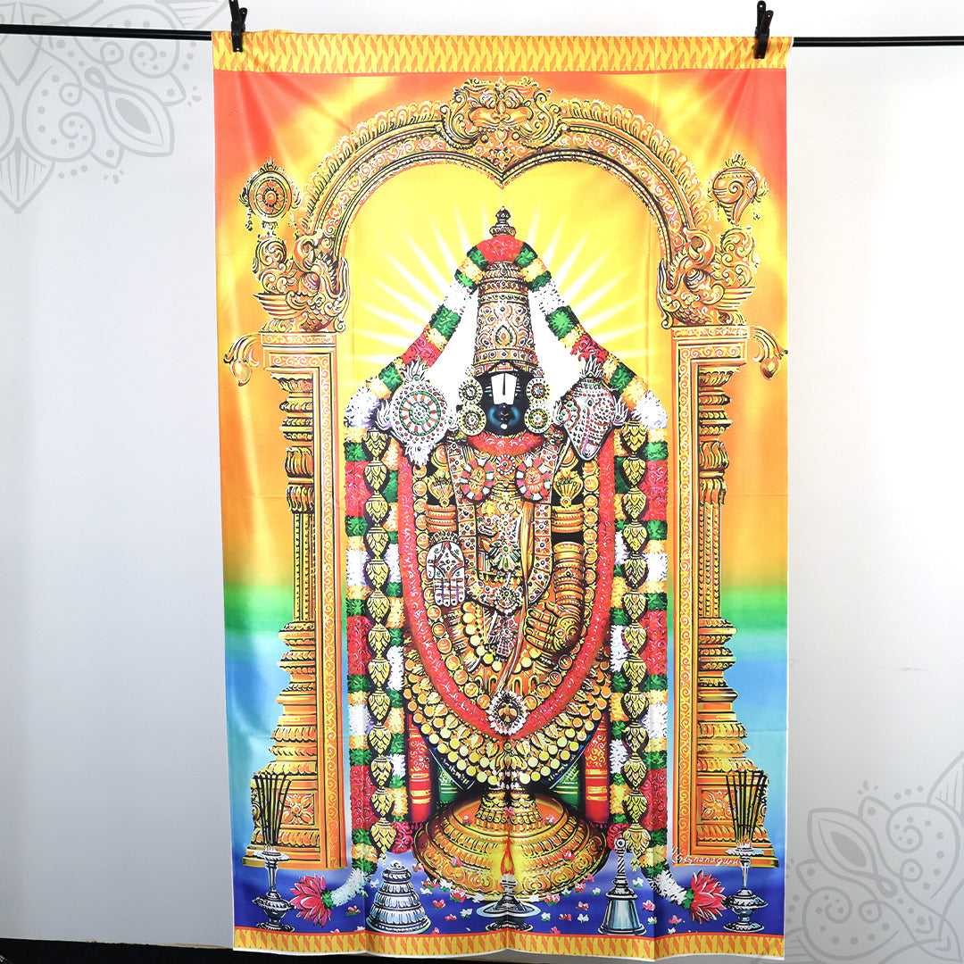 Screen Cloth Perumal Amman Printed 6*4 for Temple Festival Decorations