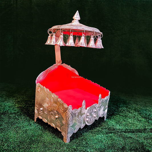 White Metal Simhasanam Small