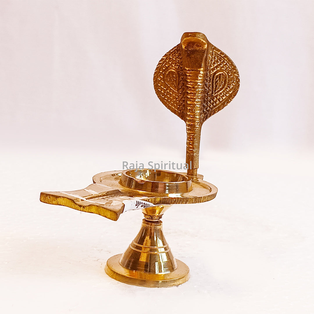 Sivalingam stand with snake 4.5"