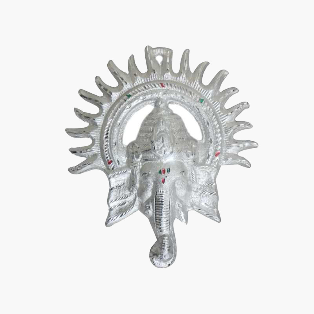 White Metal Vinayagar Face Stand