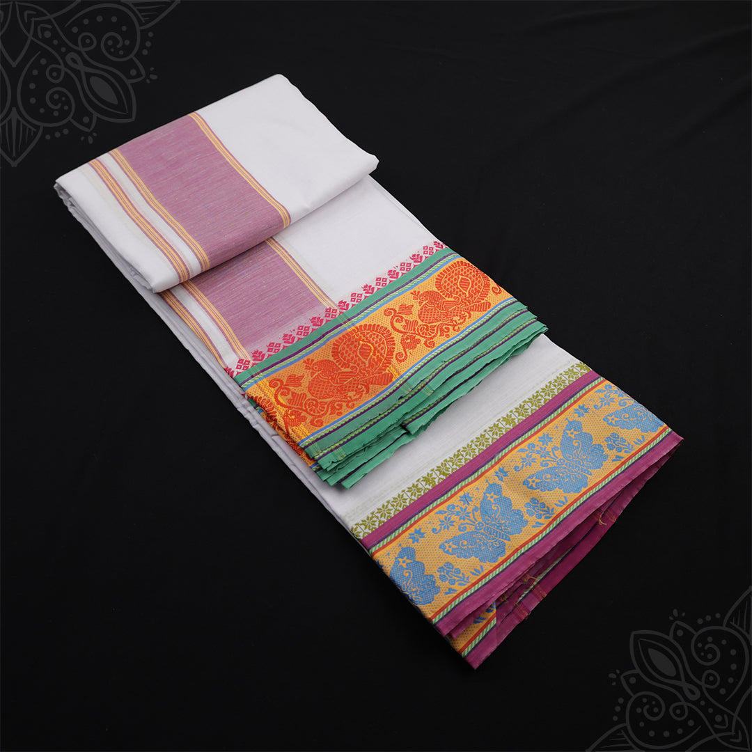 White Vesti 9 x 5 - Butterfly Border